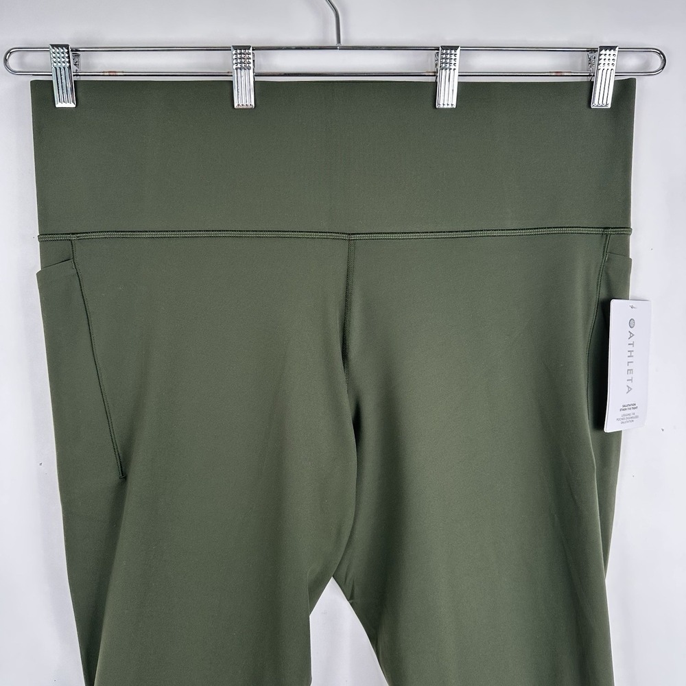 NWT Athleta Salutation Stash High Rise 7/8 Tight 3X 24W 26W Aspen Olive Pockets - Picture 5 of 12